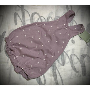 Girls H&M Purple Polka Dot bubble Romper 3T